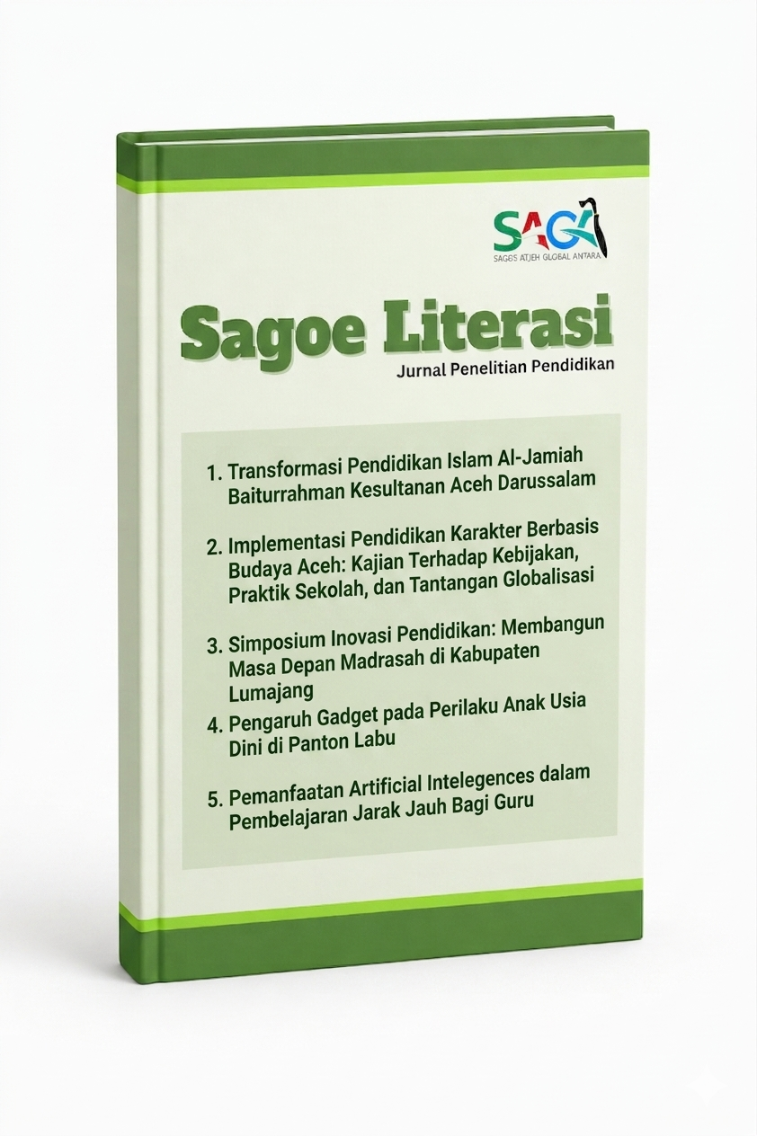 					View Vol. 1 No. 2 (2024): Sagoe Literasi: Jurnal Penelitian Pendidikan
				